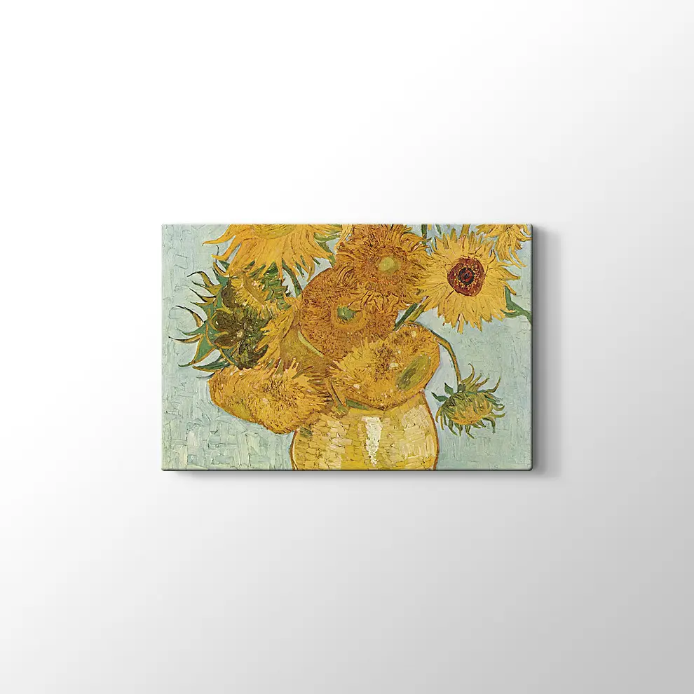 Van Gogh Vazoda Ayçiçekleri Kanvas Tablo