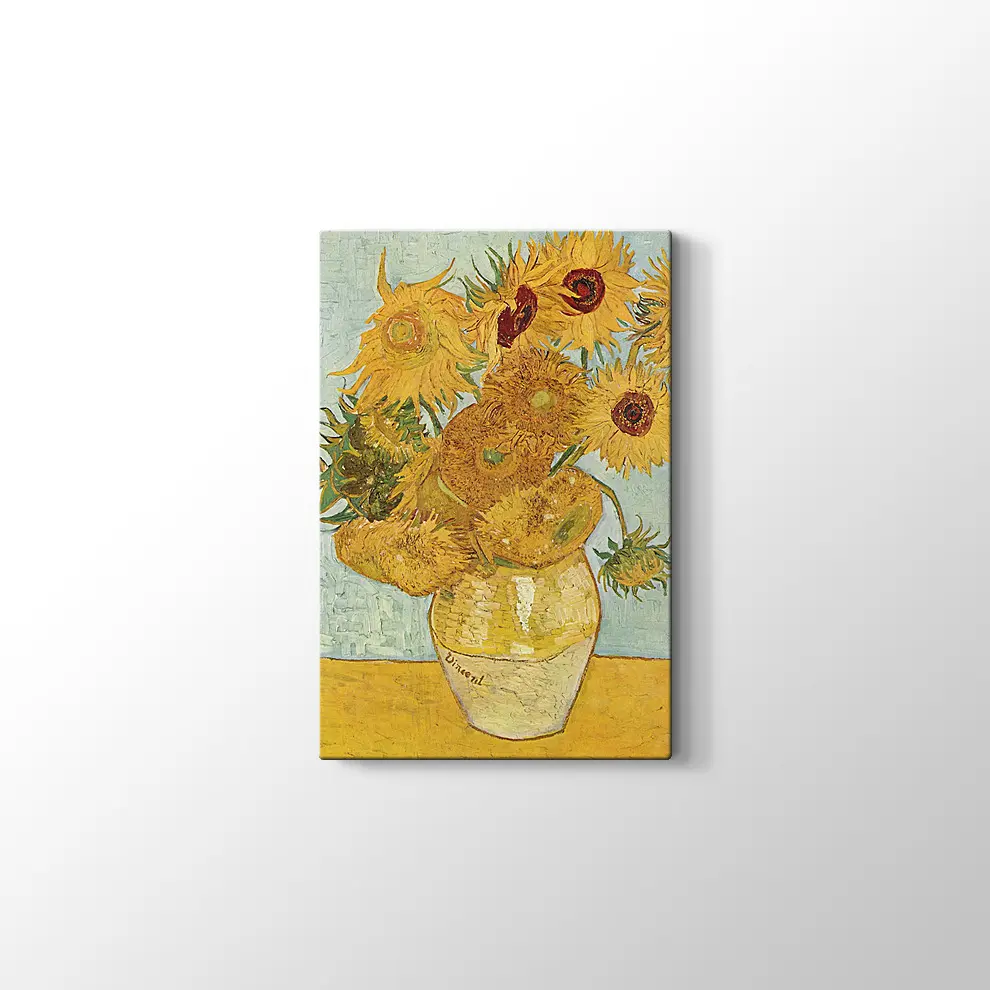 Van Gogh Vazoda Ayçiçekleri Kanvas Tablo