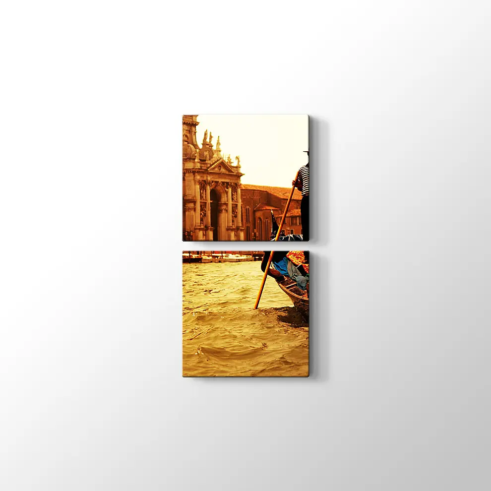 Venedik Gondol Yolculuğu Kanvas Tablo