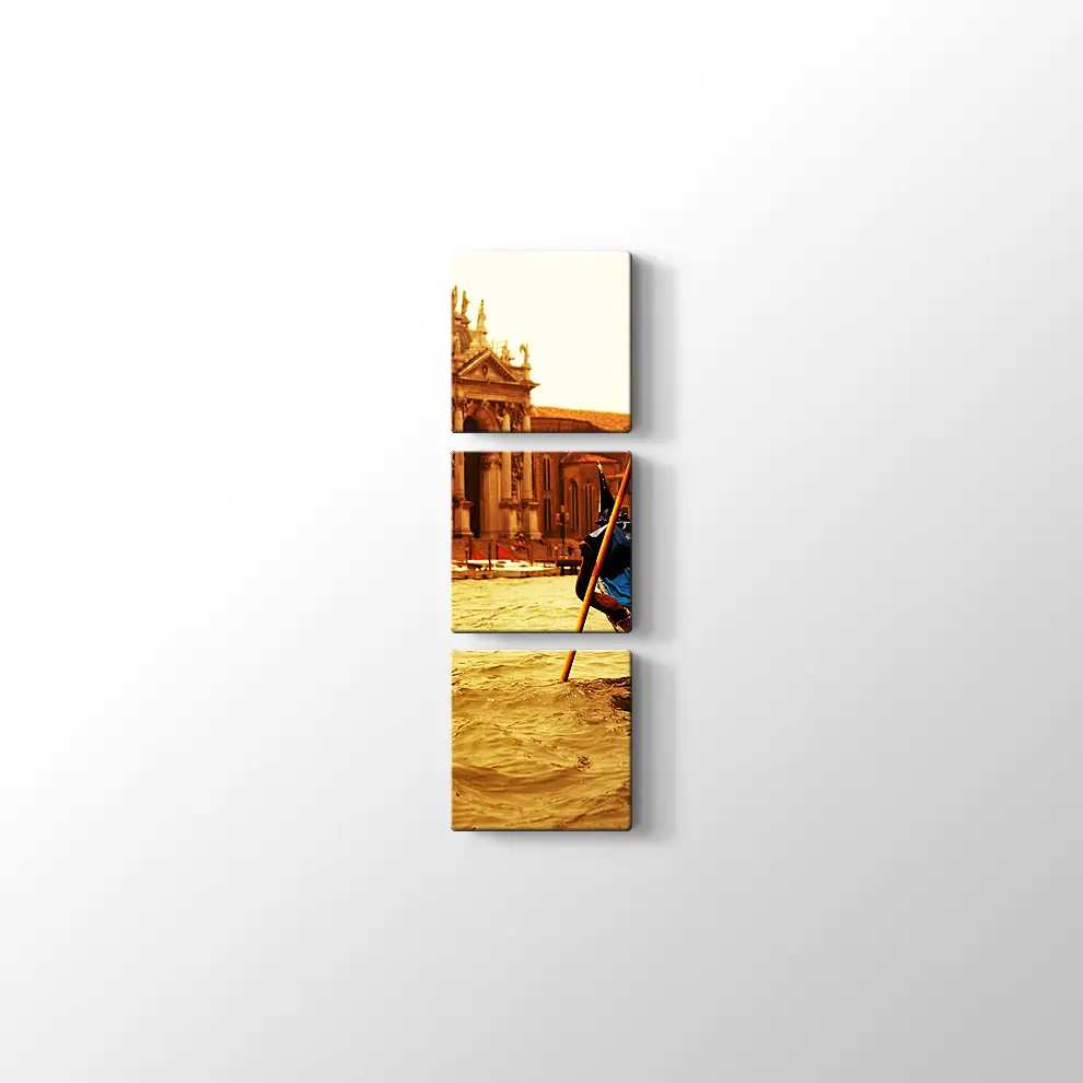 Venedik Gondol Yolculuğu Kanvas Tablo