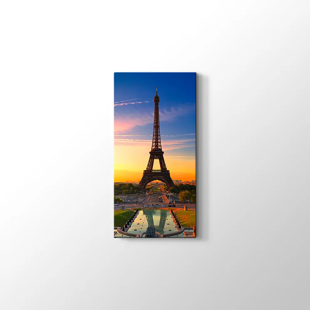Eyfel Kulesi Günbatımı Kanvas Tablo