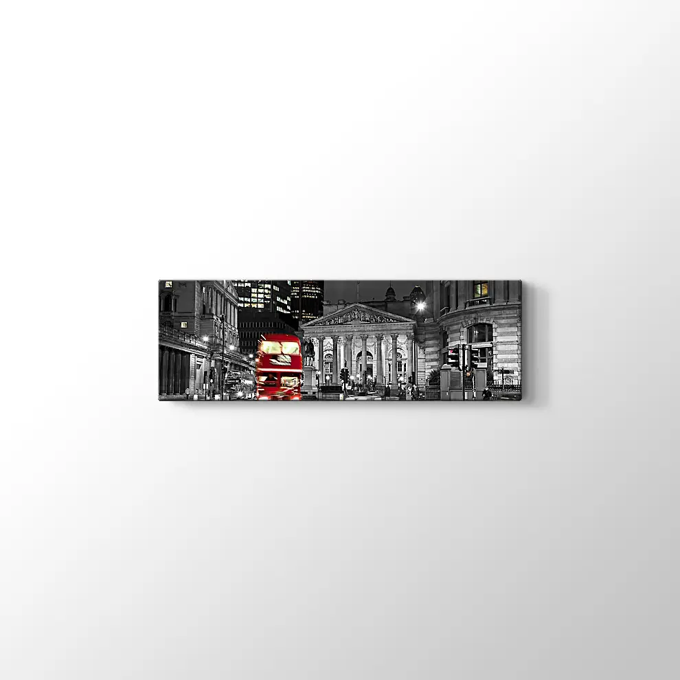 Kırmızı Otobüs ve Londra Kanvas Tablo