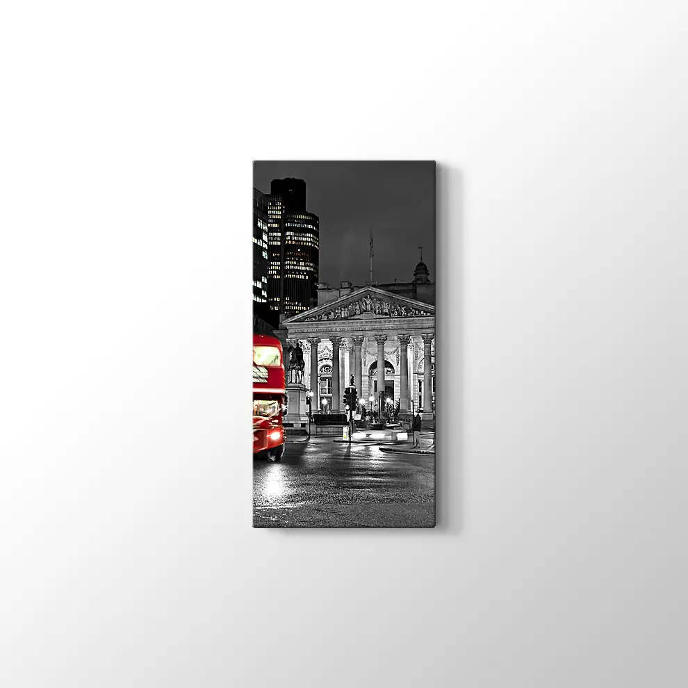 Kırmızı Otobüs ve Londra Kanvas Tablo