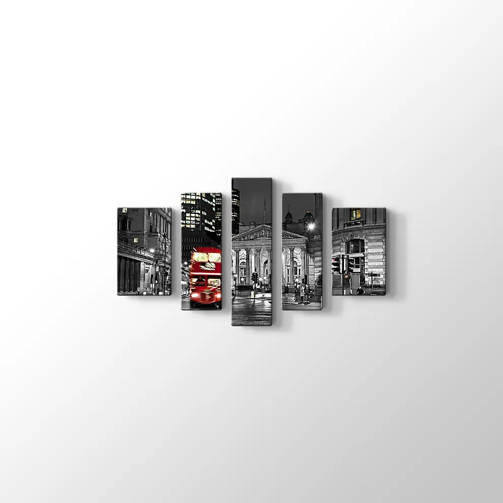 Kırmızı Otobüs ve Londra Kanvas Tablo