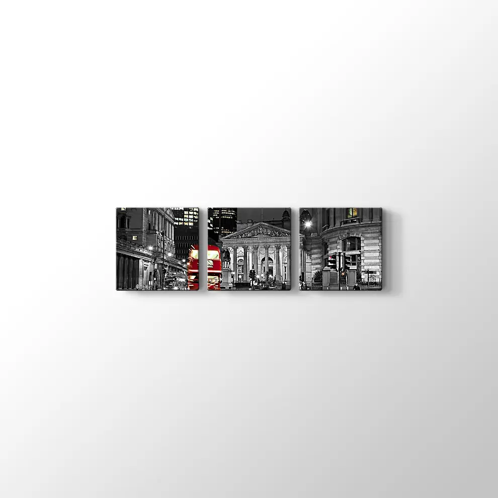 Kırmızı Otobüs ve Londra Kanvas Tablo