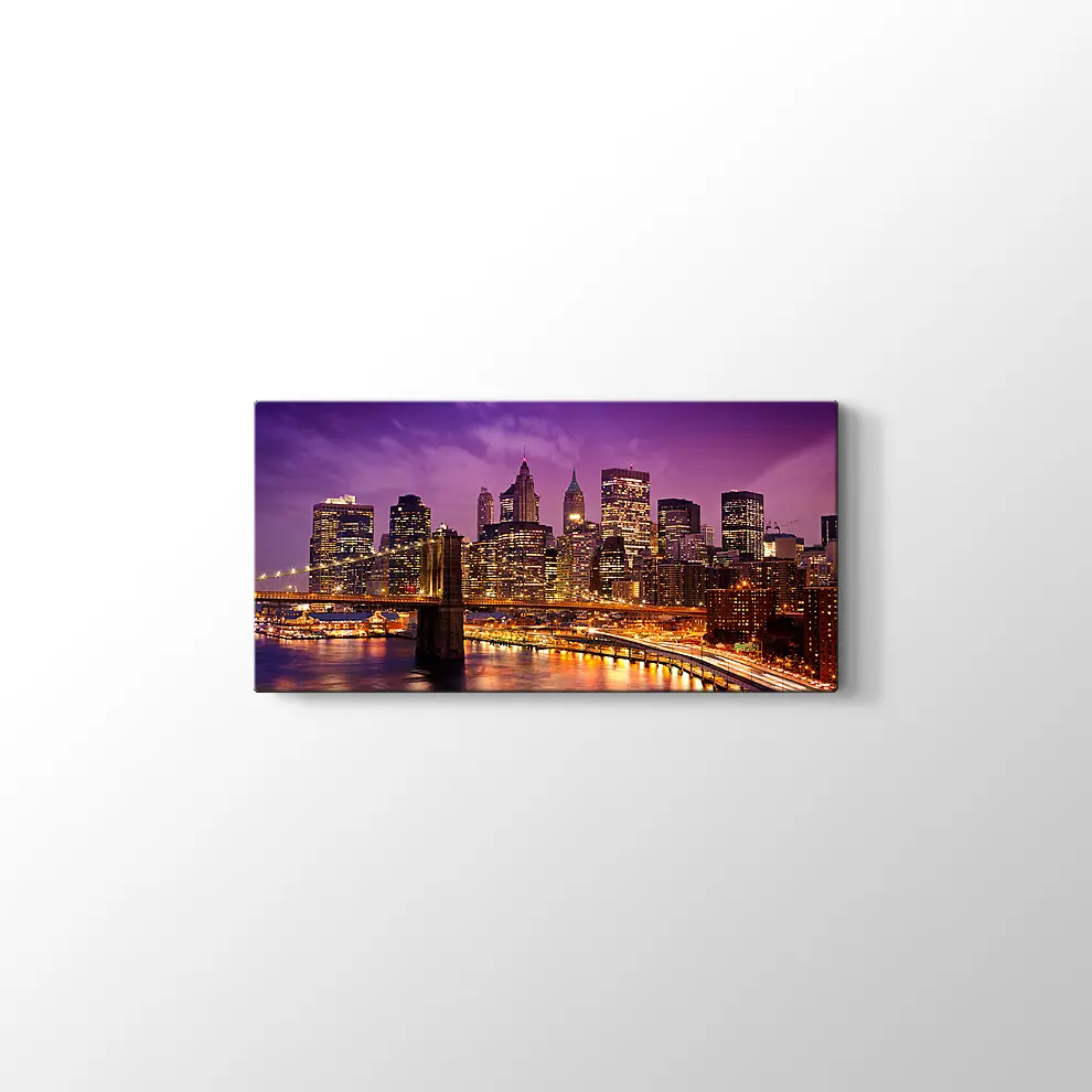 New York Şehir Merkezinin Manzarası Kanvas Tablo