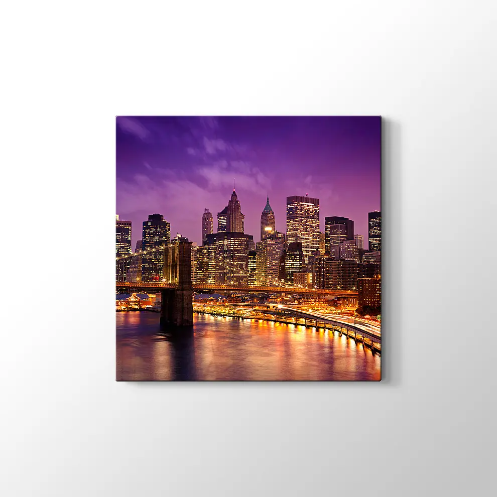 New York Şehir Merkezinin Manzarası Kanvas Tablo