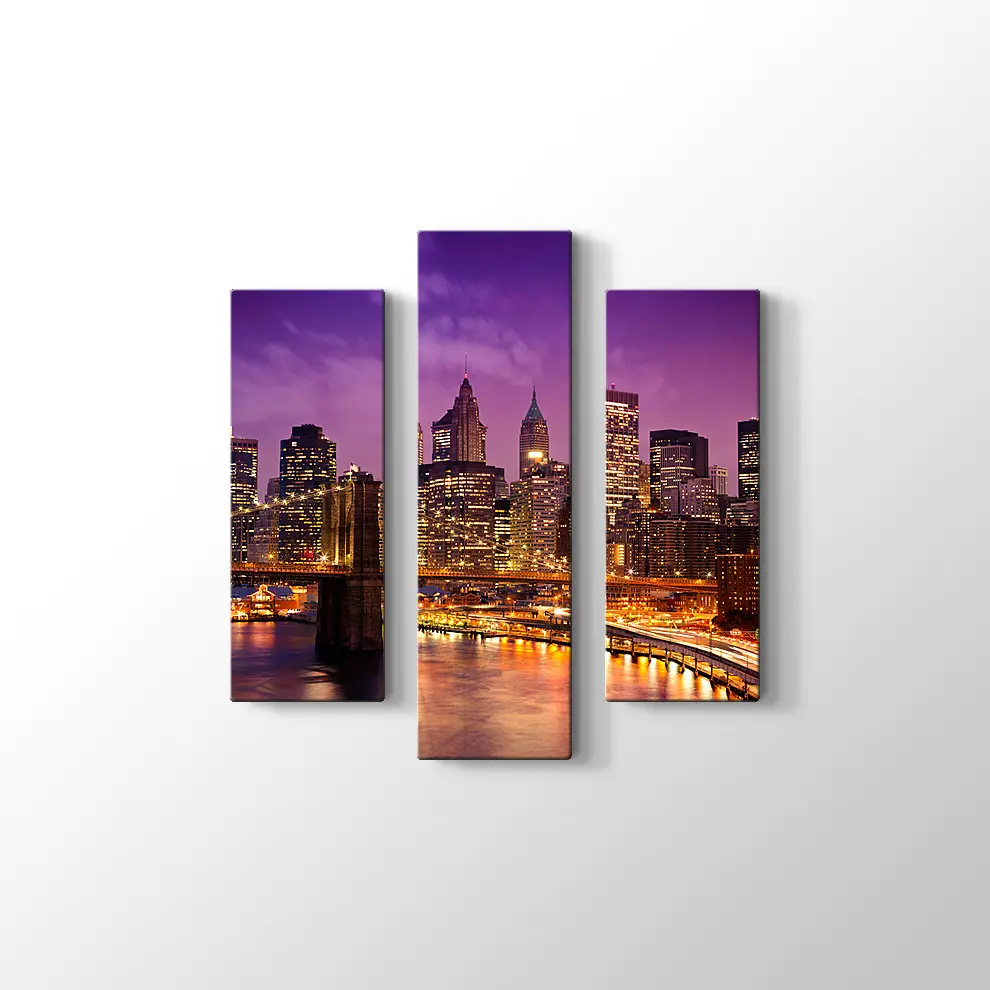 New York Şehir Merkezinin Manzarası Kanvas Tablo
