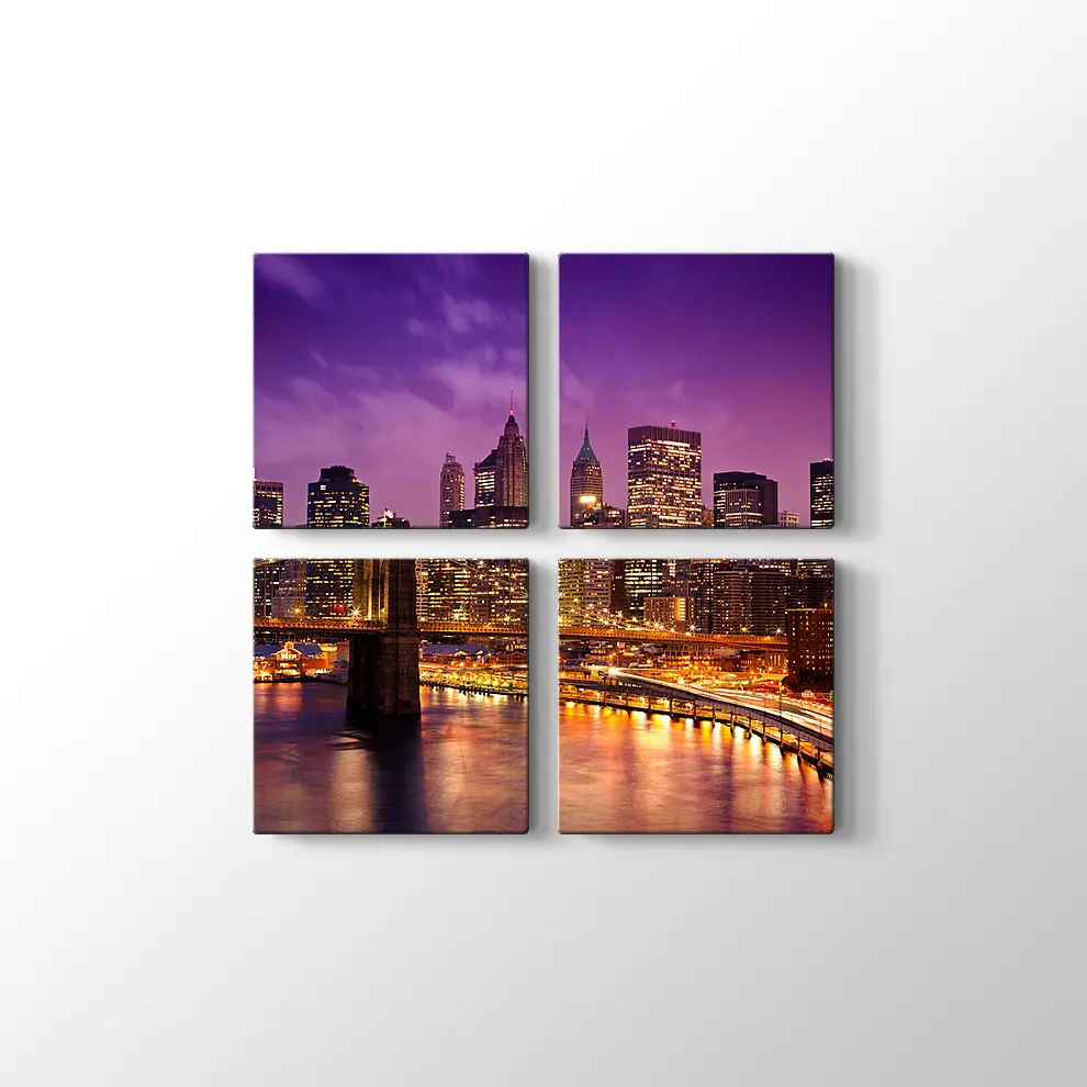 New York Şehir Merkezinin Manzarası Kanvas Tablo