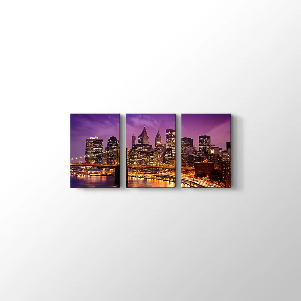 New York Şehir Merkezinin Manzarası Kanvas Tablo