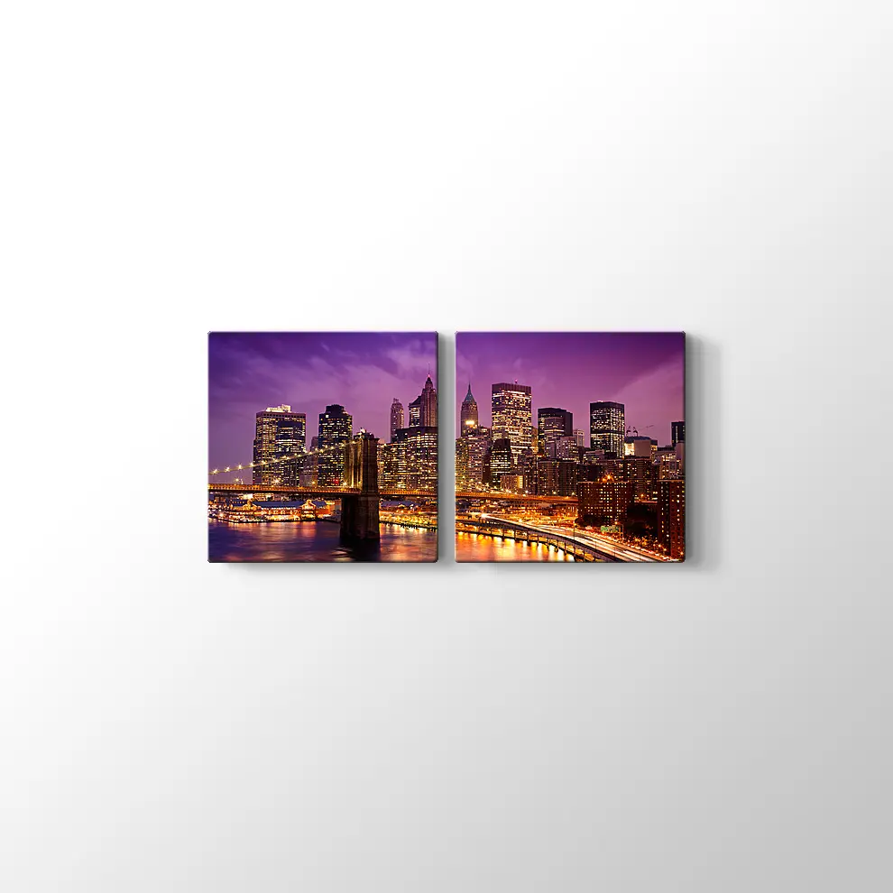 New York Şehir Merkezinin Manzarası Kanvas Tablo