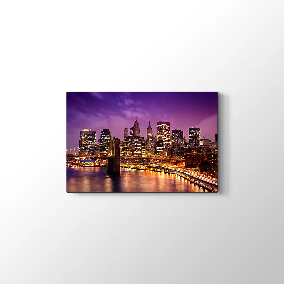 New York Şehir Merkezinin Manzarası Kanvas Tablo