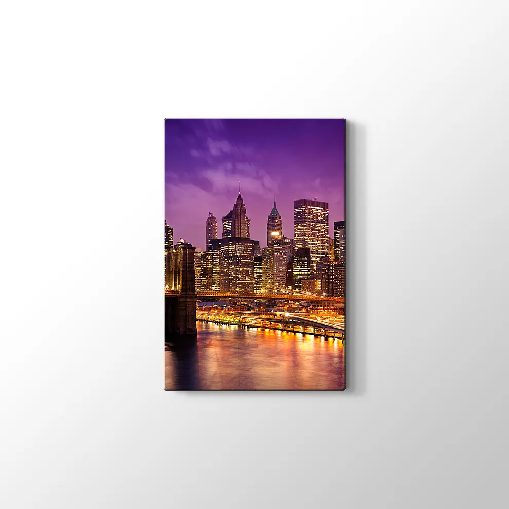 New York Şehir Merkezinin Manzarası Kanvas Tablo