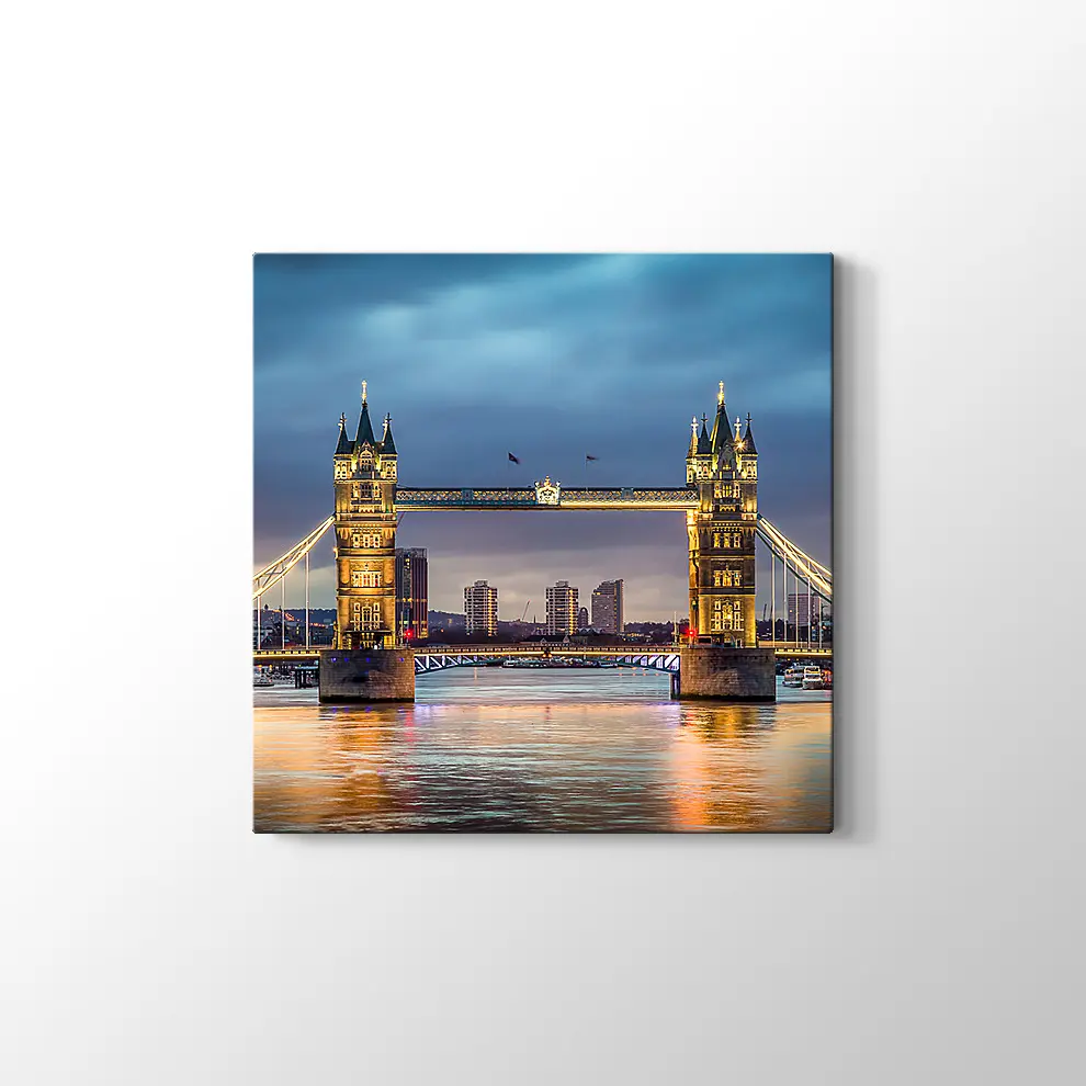 Günbatımı Tower Bridge Kanvas Tablo