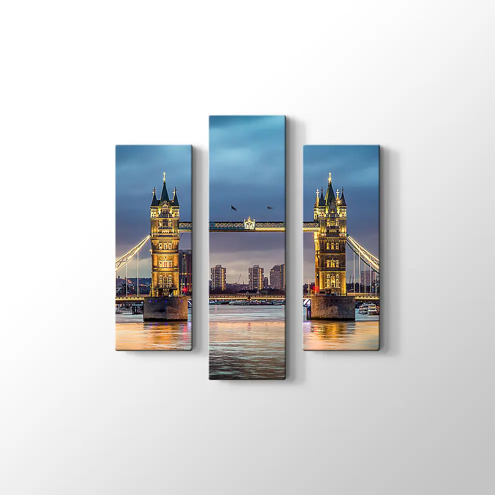 Günbatımı Tower Bridge Kanvas Tablo