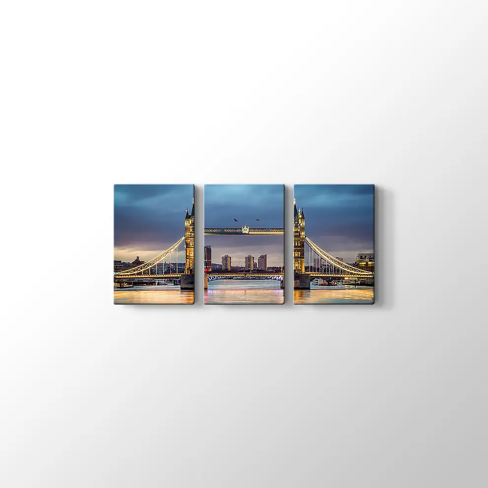 Günbatımı Tower Bridge Kanvas Tablo