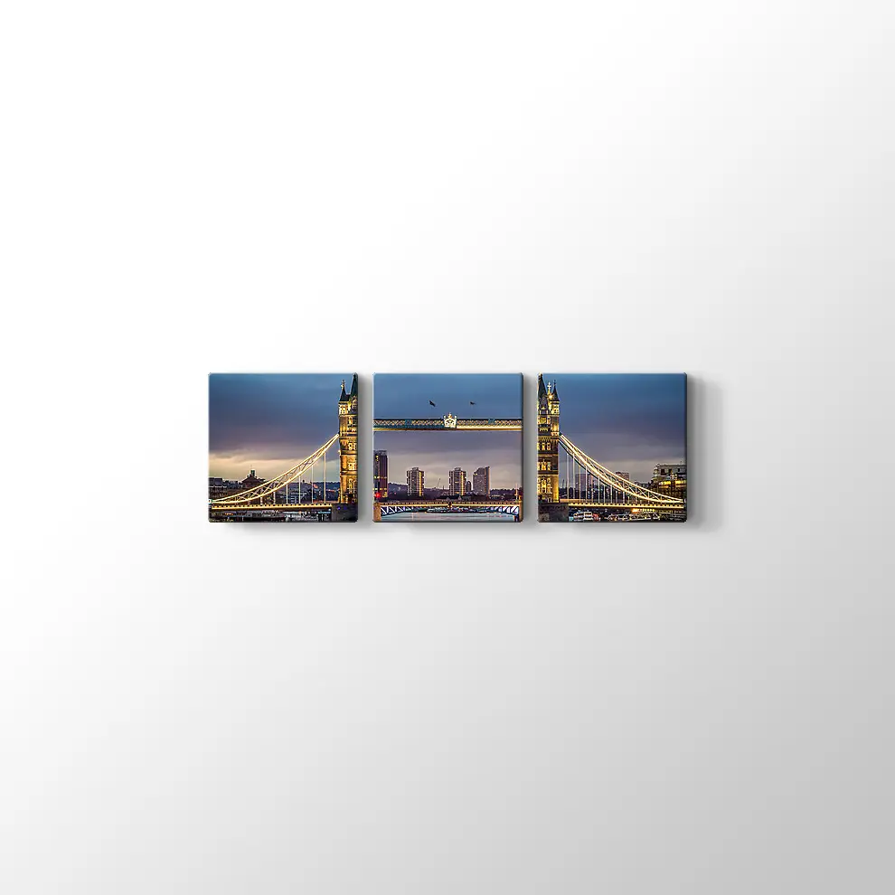 Günbatımı Tower Bridge Kanvas Tablo