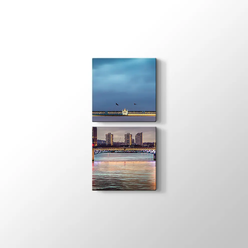 Günbatımı Tower Bridge Kanvas Tablo