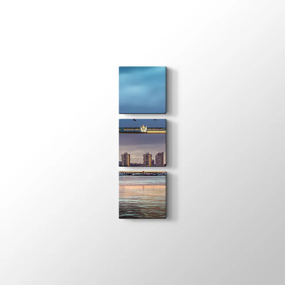 Günbatımı Tower Bridge Kanvas Tablo