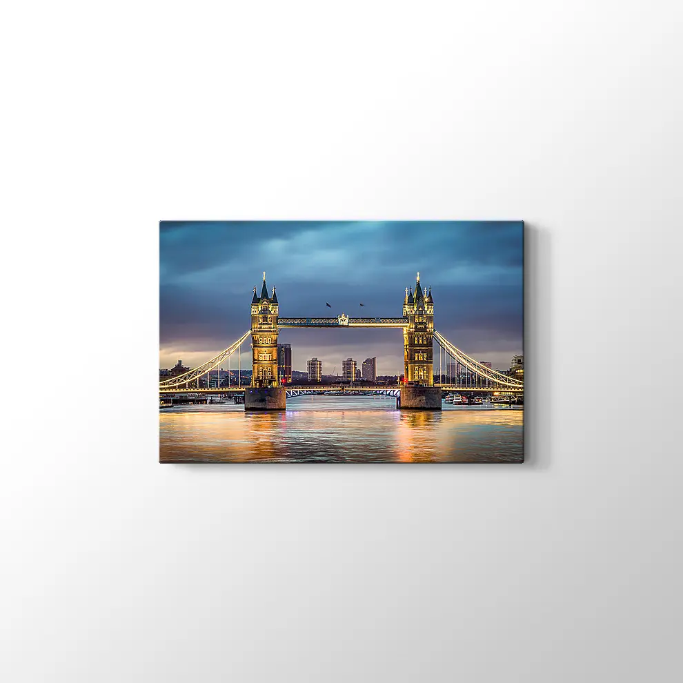 Günbatımı Tower Bridge Kanvas Tablo