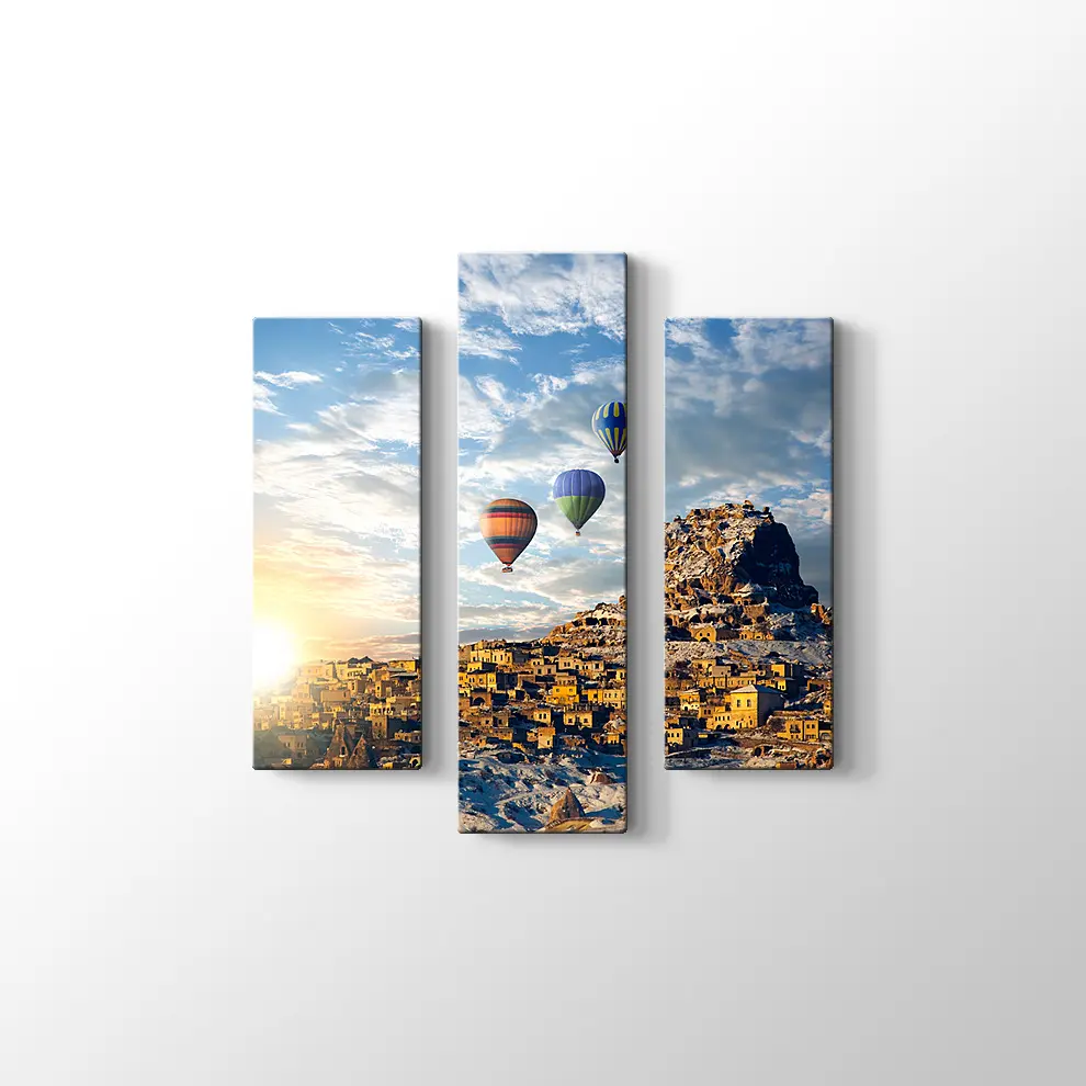 Kapadokya ve Balonlar Kanvas Tablo