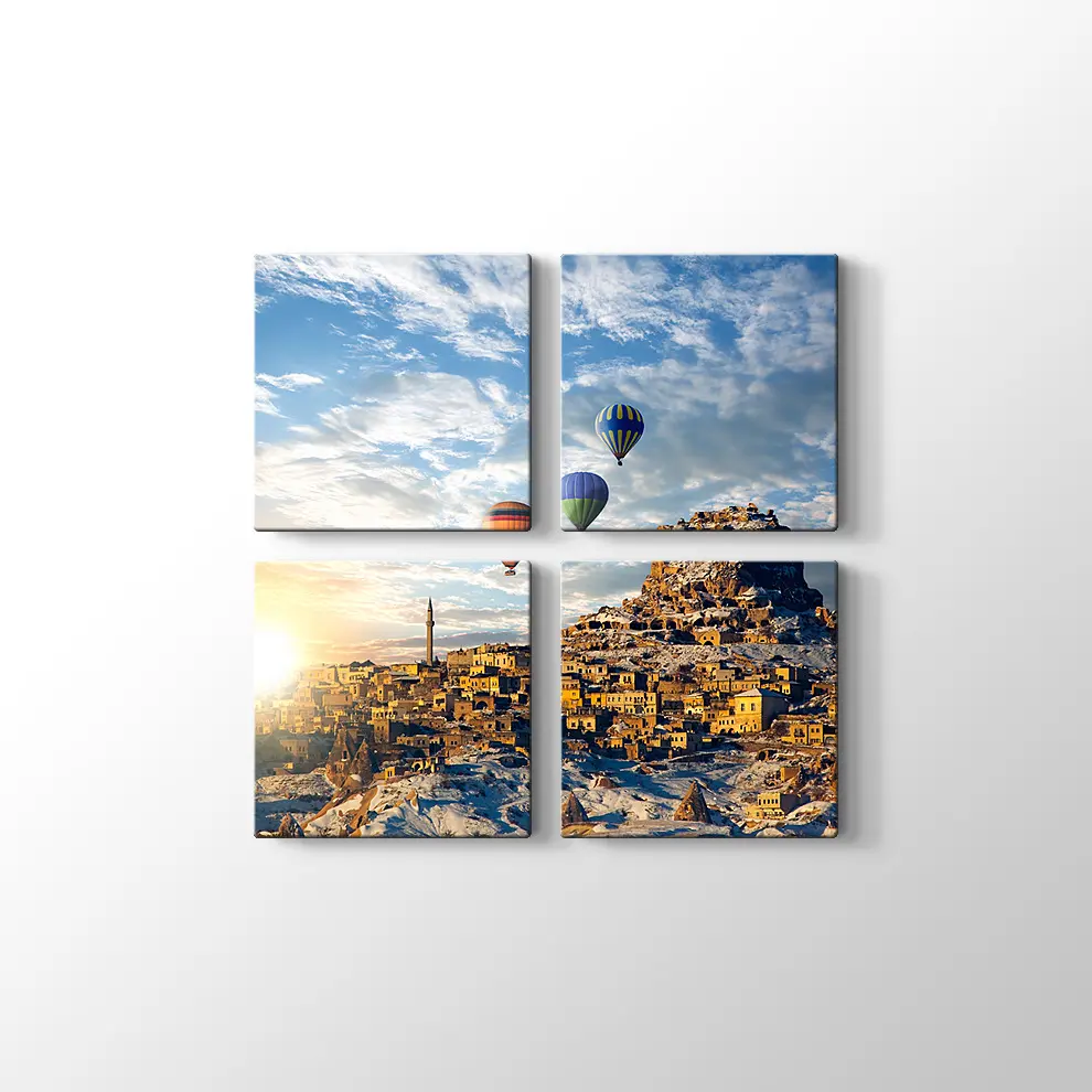 Kapadokya ve Balonlar Kanvas Tablo