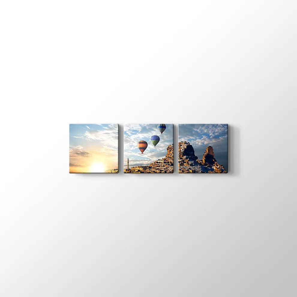 Kapadokya ve Balonlar Kanvas Tablo