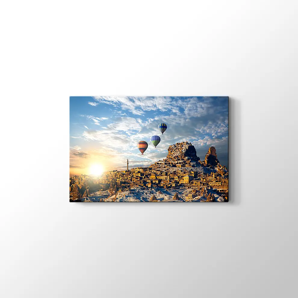 Kapadokya ve Balonlar Kanvas Tablo