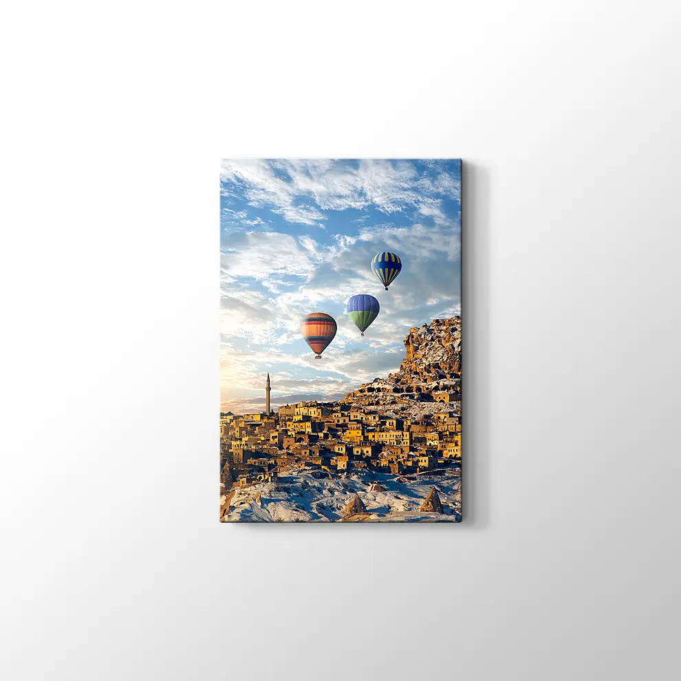 Kapadokya ve Balonlar Kanvas Tablo