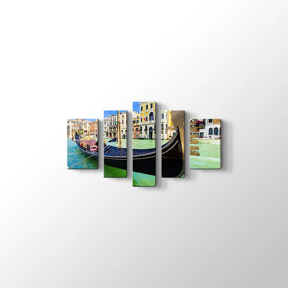 Venedik Gondol Kanvas Tablo