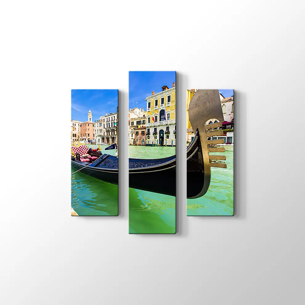 Venedik Gondol Kanvas Tablo