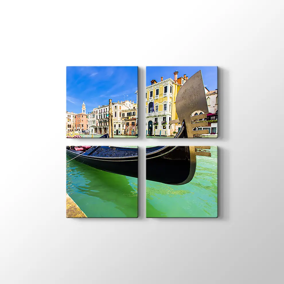 Venedik Gondol Kanvas Tablo
