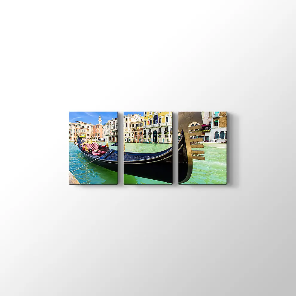 Venedik Gondol Kanvas Tablo