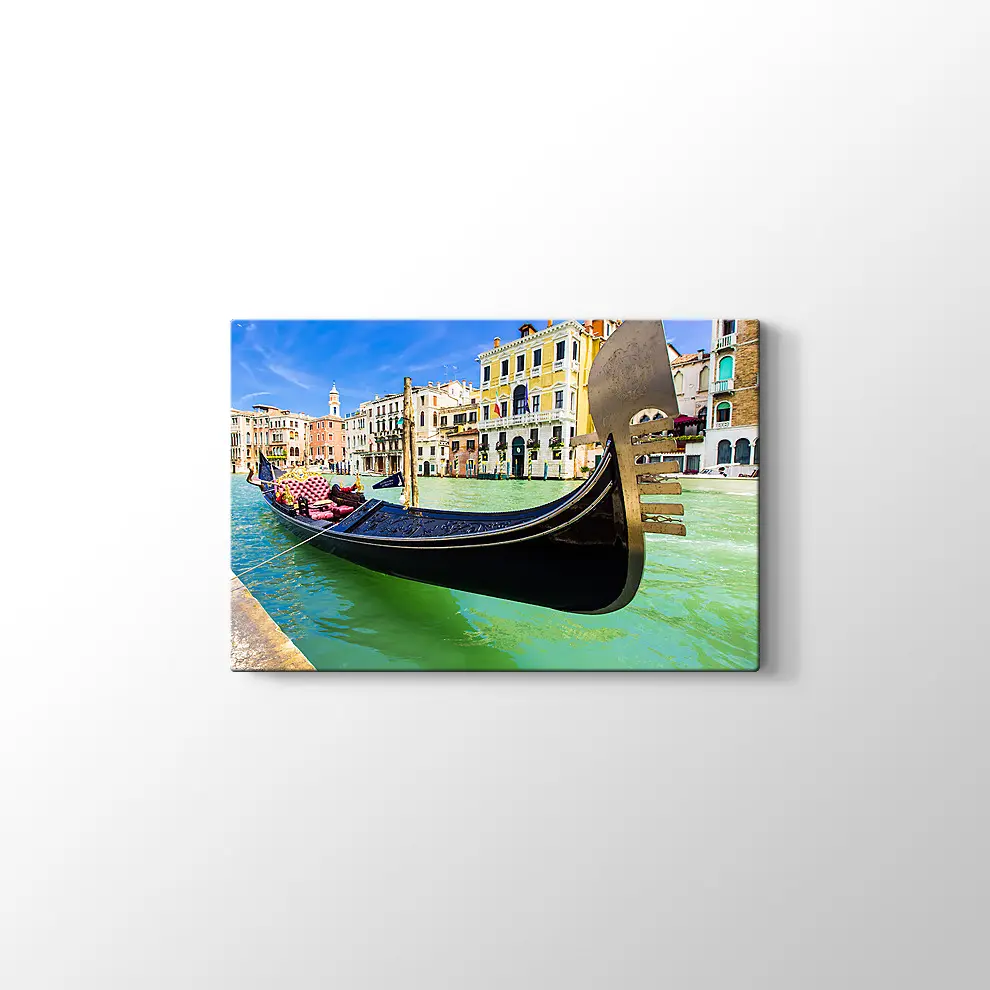Venedik Gondol Kanvas Tablo