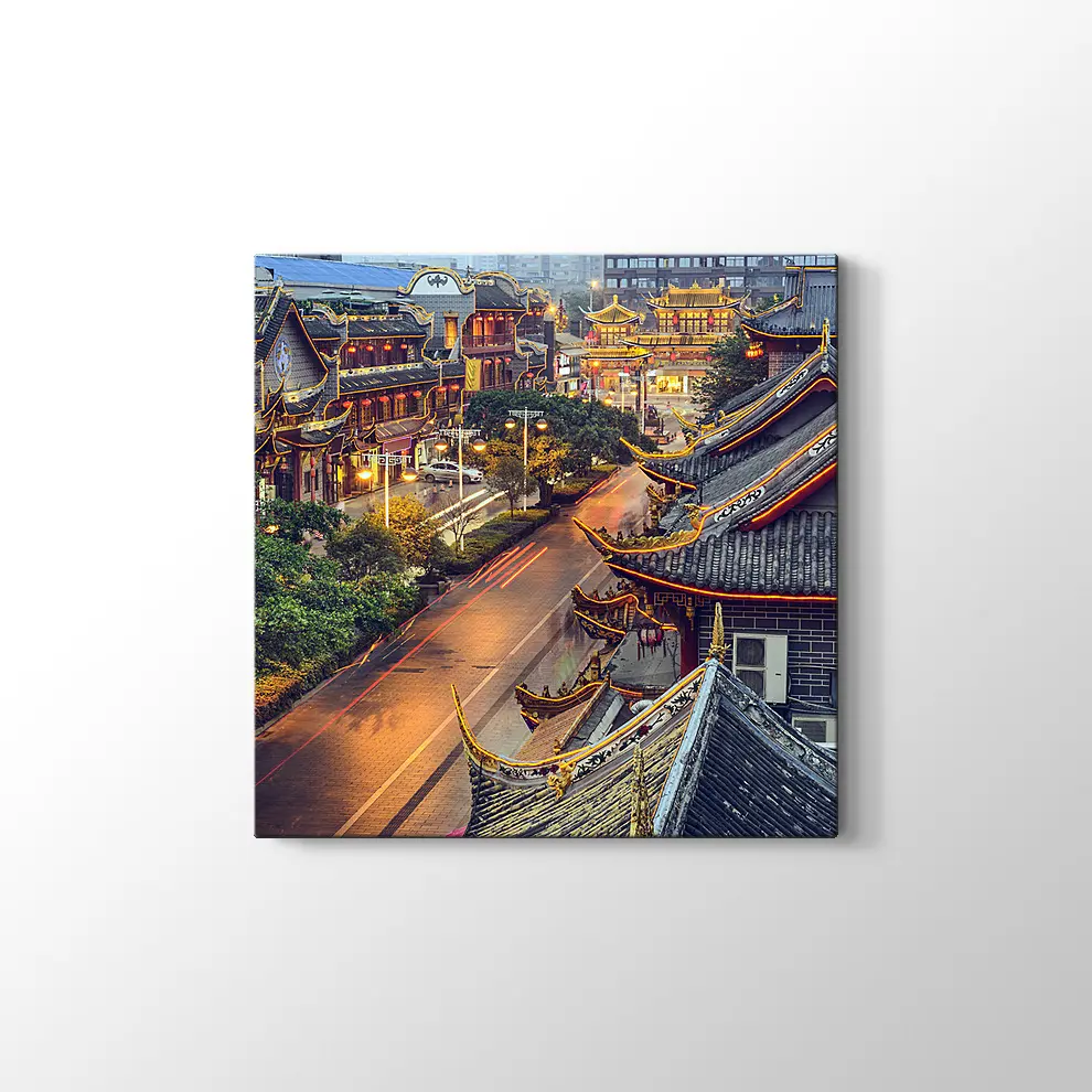 Çin l Qintai Yolu Kanvas Tablo