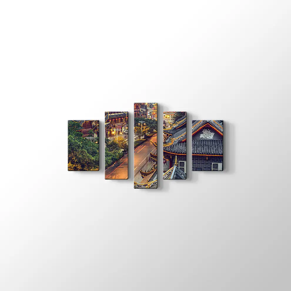 Çin l Qintai Yolu Kanvas Tablo