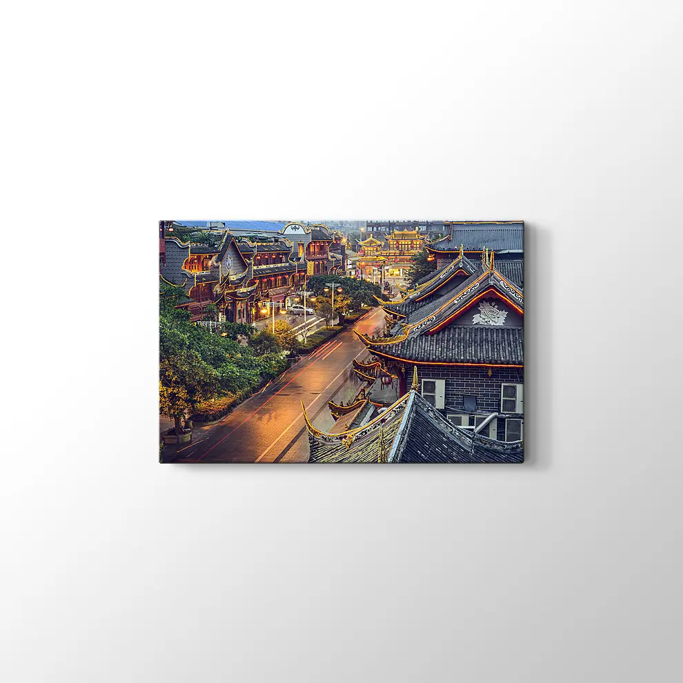 Çin l Qintai Yolu Kanvas Tablo
