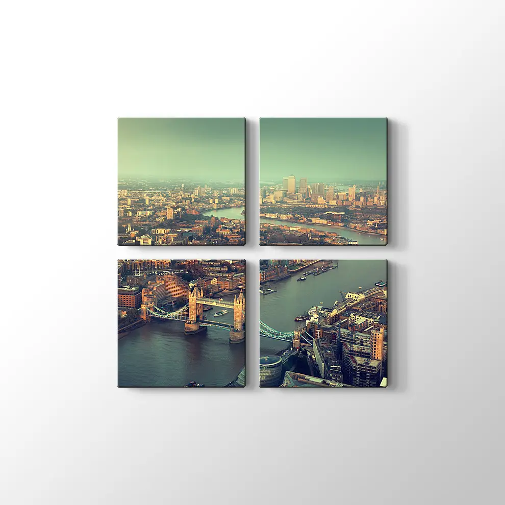 Gün Batımı Tower Bridge Kanvas Tablo