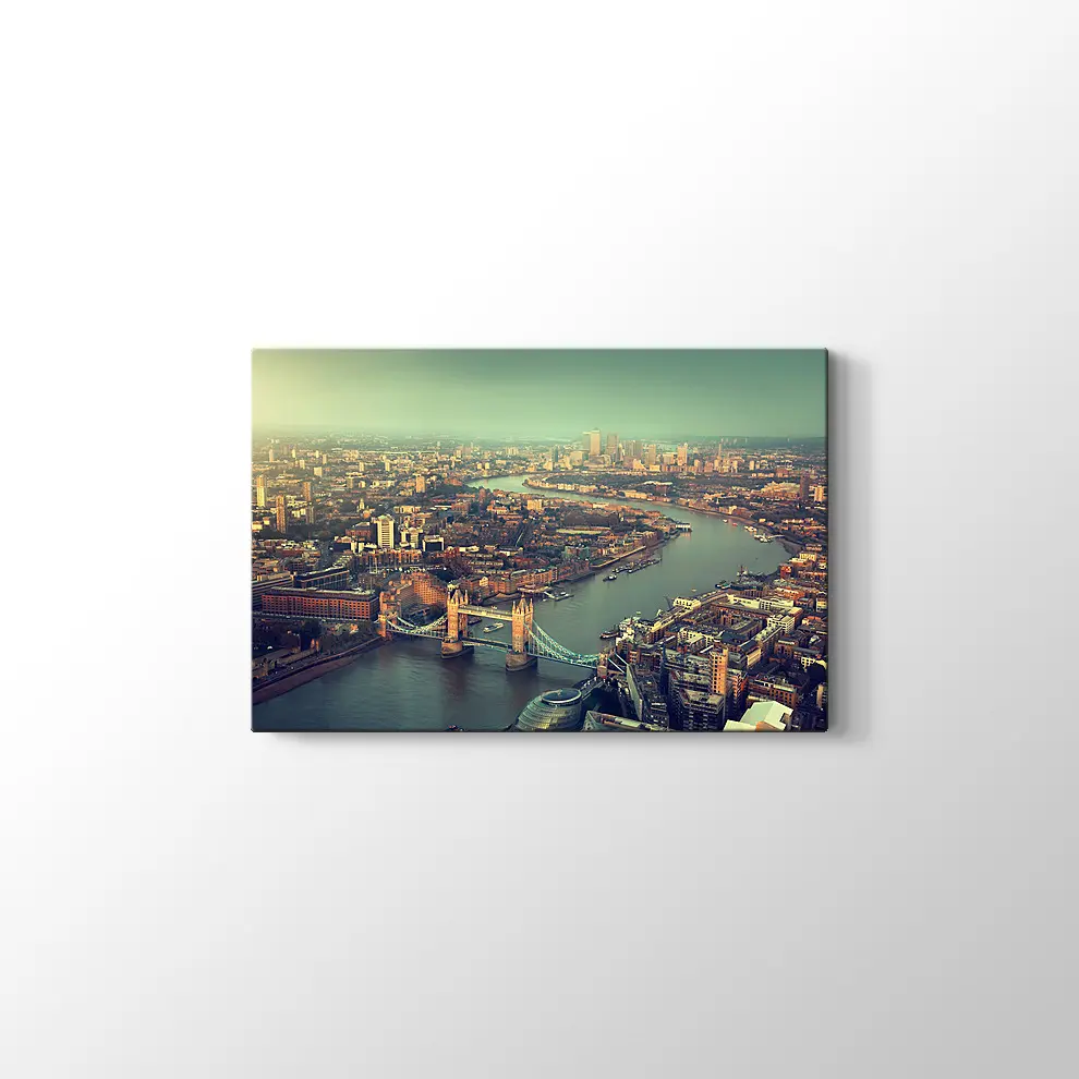 Gün Batımı Tower Bridge Kanvas Tablo