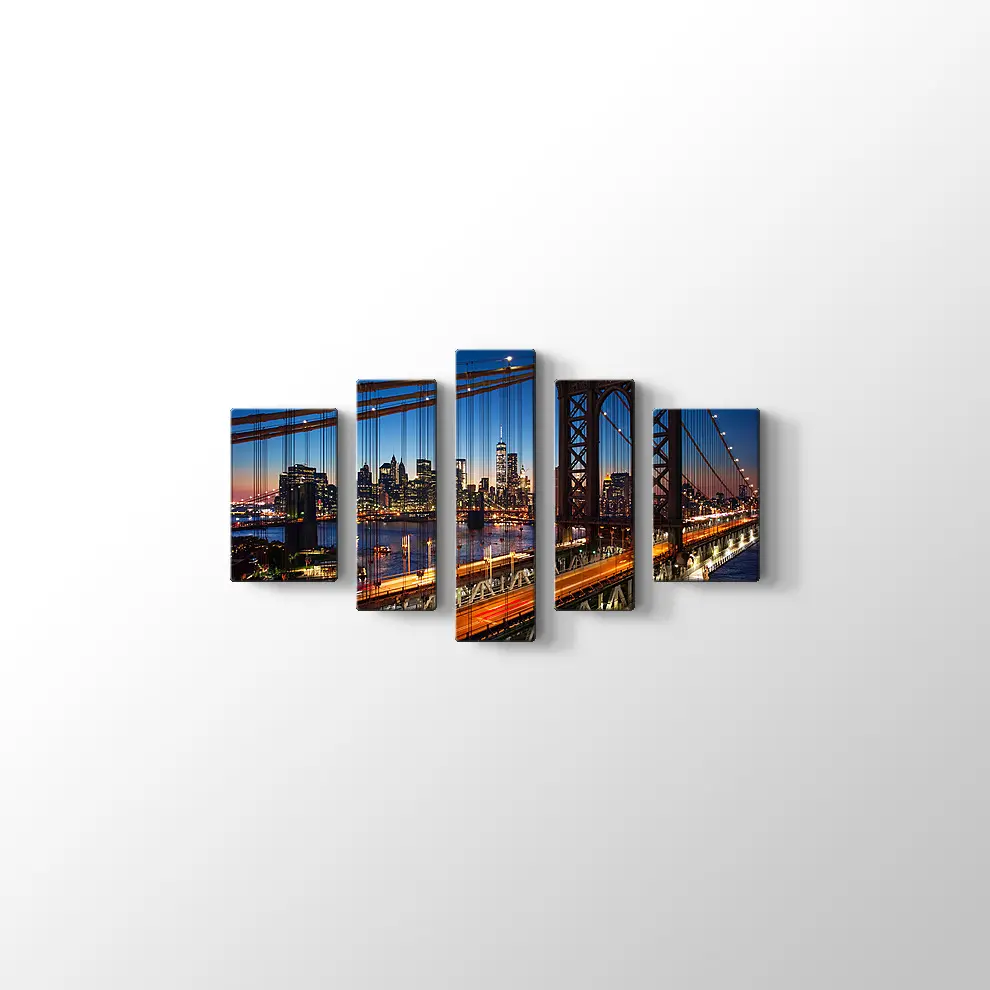 New York Brooklyn Köprüsü Kanvas Tablo