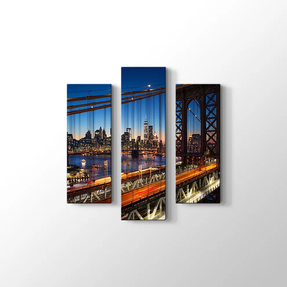 New York Brooklyn Köprüsü Kanvas Tablo