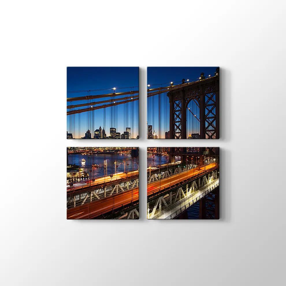 New York Brooklyn Köprüsü Kanvas Tablo