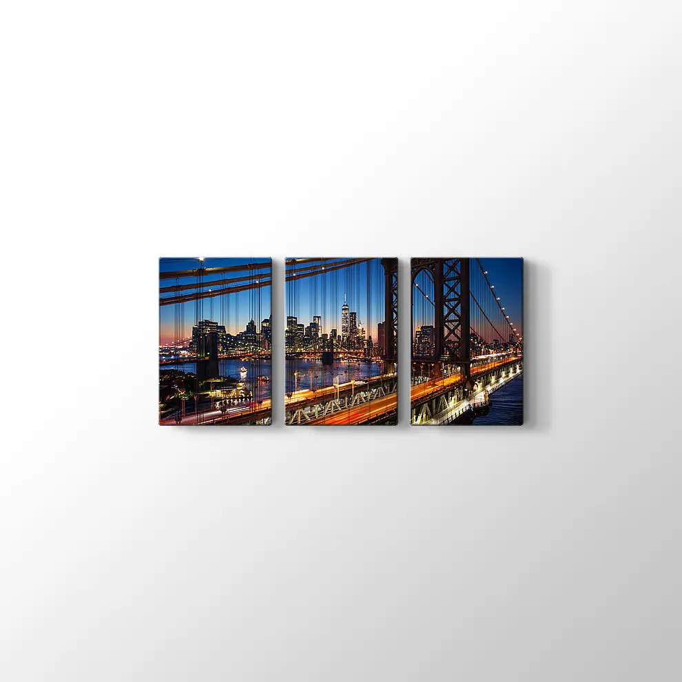 New York Brooklyn Köprüsü Kanvas Tablo