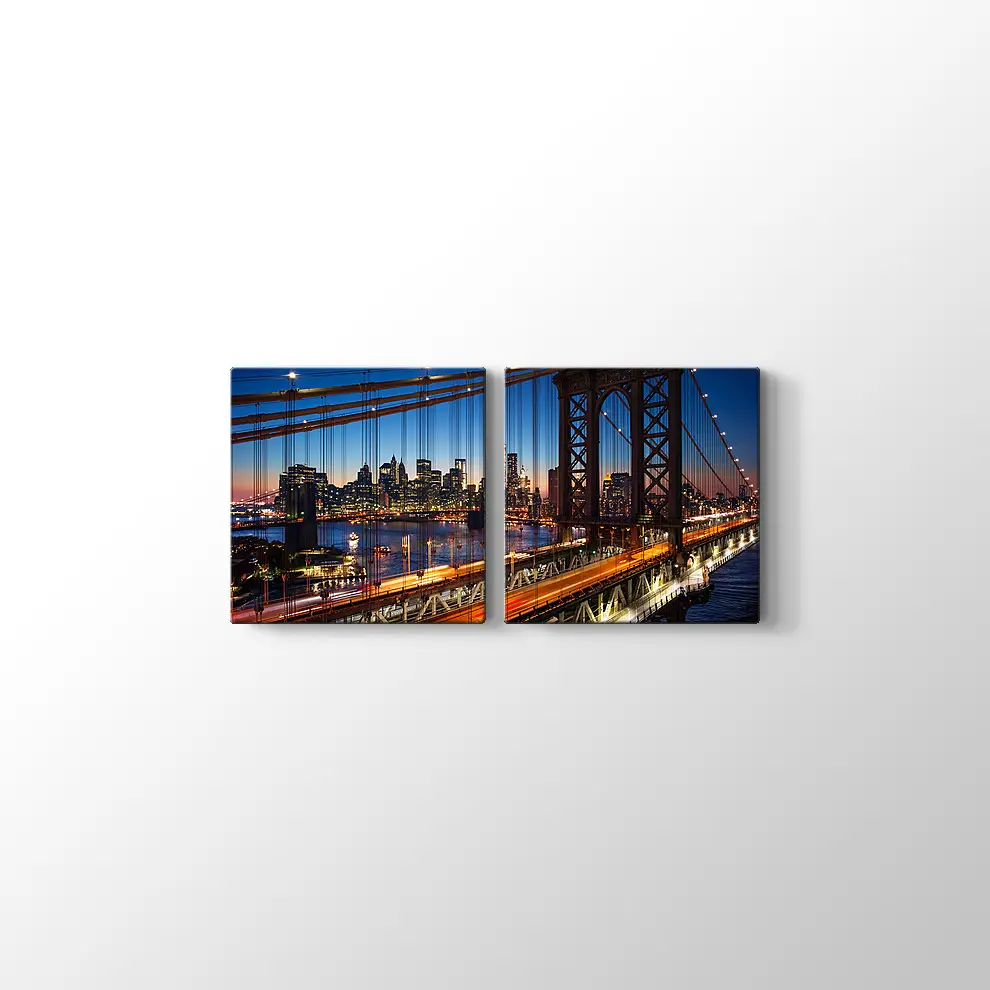 New York Brooklyn Köprüsü Kanvas Tablo