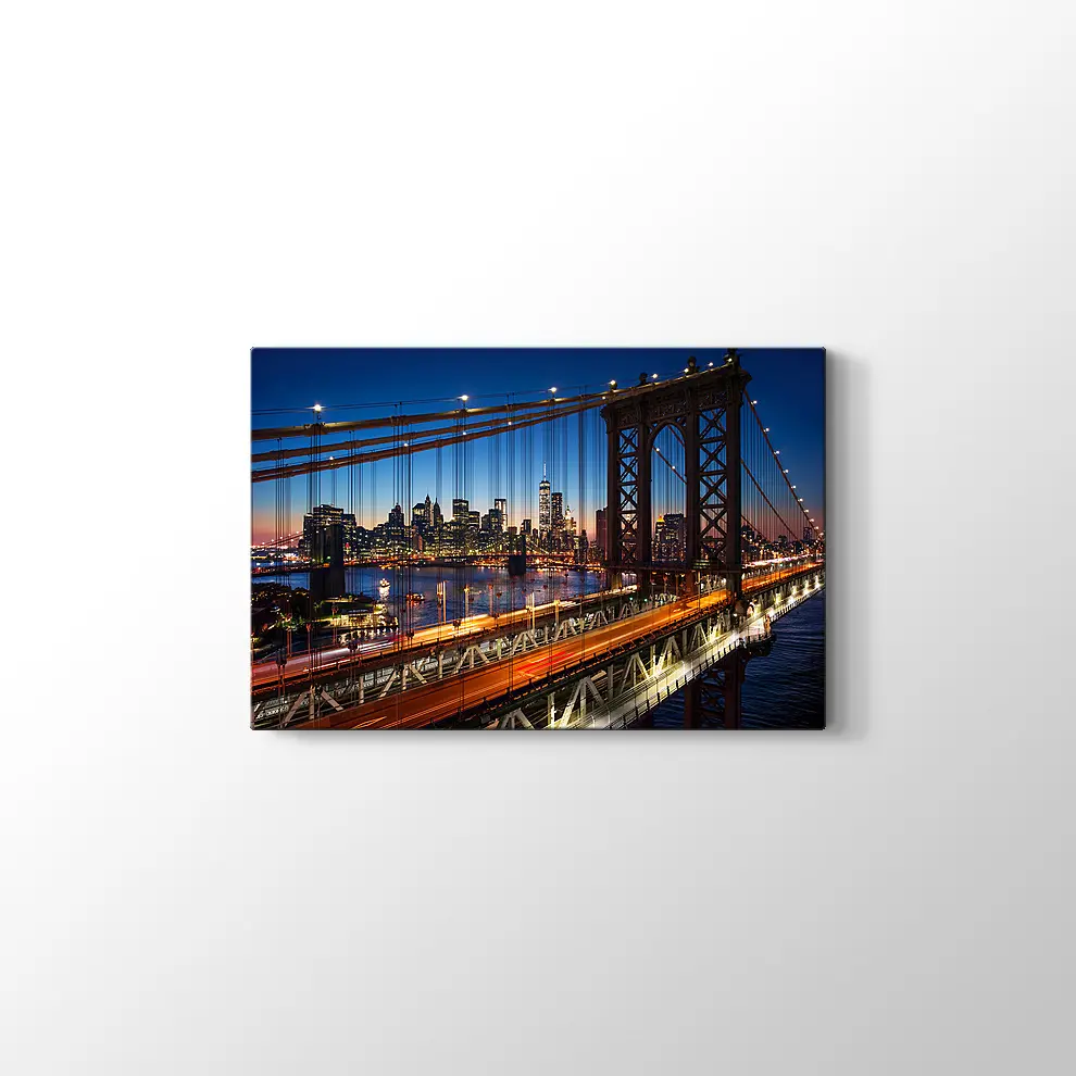New York Brooklyn Köprüsü Kanvas Tablo