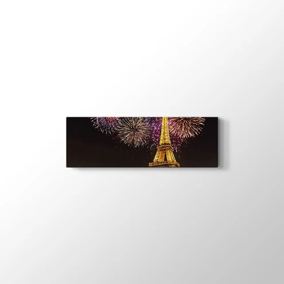 Eyfel Kulesi ve Havai Fişekler Kanvas Tablo