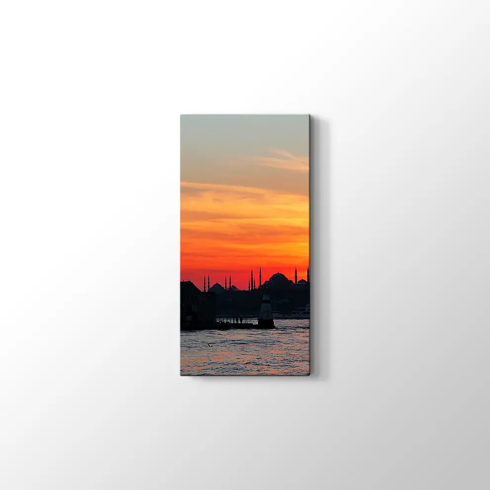 İstanbul ve Kız Kulesi Kanvas Tablo