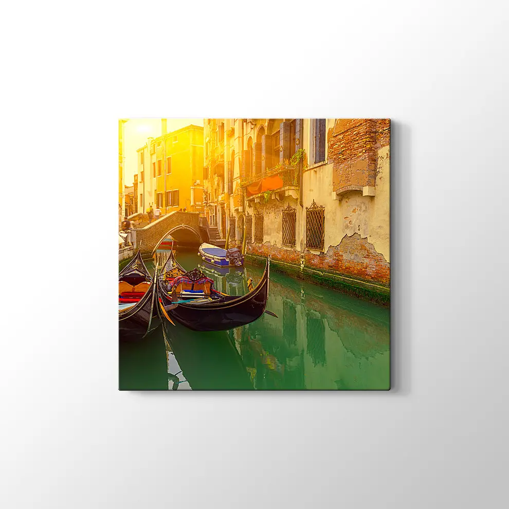 Venedik ve Sandallar Kanvas Tablo