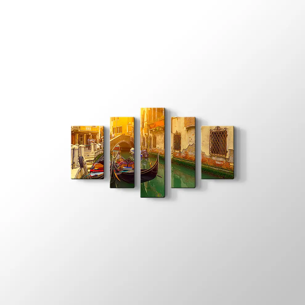 Venedik ve Sandallar Kanvas Tablo