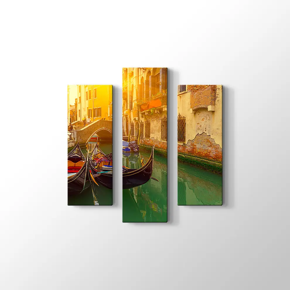 Venedik ve Sandallar Kanvas Tablo